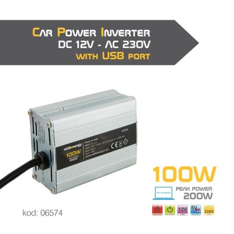 Przetwornica AC/DC 100W 12V/230V z USB 06574 Przetwornica AC/DC 100W 12V/230V z USB 06574