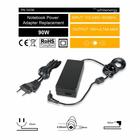 Zasilacz 19V | 4.74A 90W wtyk 5.5*2.5mm (04136)