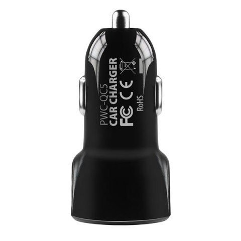 PWC-QC5 Ładowarka samochodowa QUICK SMART 31.5W, 2x port QC3.0/AFC/FCP + 5V-2.6A PWC-QC5 Ładowarka samochodowa QUICK SMART 31.5W, 2x port QC3.0/AFC/FCP + 5V-2.6A