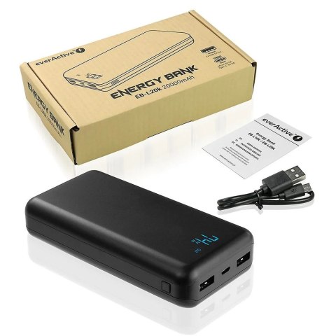 Powerbank 20 000 mAh 2x USB wyświetlacz LED Powerbank 20 000 mAh 2x USB wyświetlacz LED