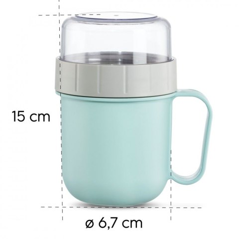 Pojemnik dwukomorowy Hama na żywność 500 ml TO GO Pojemnik dwukomorowy Hama na żywność 500 ml TO GO