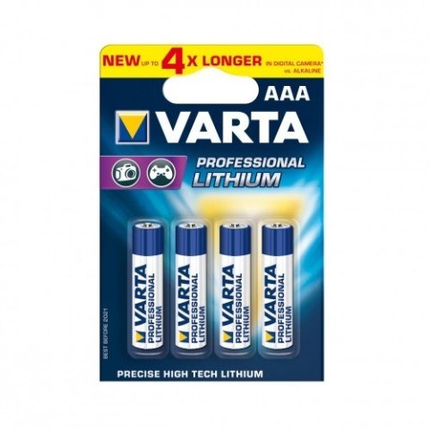 Baterie litowe R3(AAA) professional 4 sztuki Baterie litowe R3(AAA) professional 4 sztuki