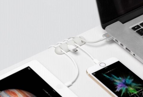 CableDrop multi uchwyt na 4 kable 2 szt. biały CableDrop multi uchwyt na 4 kable 2 szt. biały