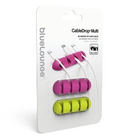 CableDrop multi uchwyt na 4 kable 2 szt. jaskrawy