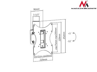 Uchwyt do telewizora sufitowy 23-42 cale MC-704 50kg Max VESA 200x200