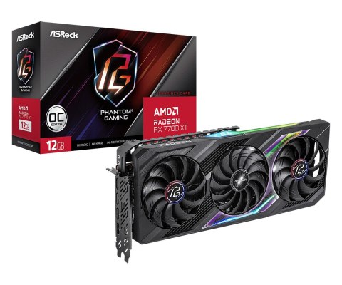 Karta graficzna Radeon RX 7700 XT PHANTOM GAMING OC 12G GDDR6 192bit Karta graficzna Radeon RX 7700 XT PHANTOM GAMING OC 12G GDDR6 192bit