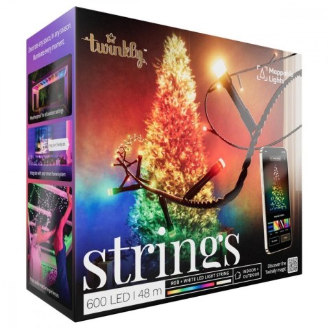 Inteligentne lampki choinkowe Strings 600 RGBW LED, łańcuch, przezroczysty przewód, 48 m, IP44 Inteligentne lampki choinkowe Strings 600 RGBW LED, łańcuch, przezroczysty przewód, 48 m, IP44