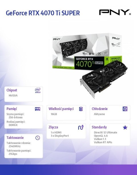 Karta graficzna GeForce RTX 4070 Ti SUPER 16GB VERTO OC Karta graficzna GeForce RTX 4070 Ti SUPER 16GB VERTO OC