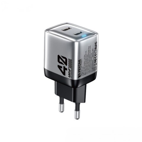 Ładowarka sieciowa 2x USB-C Super Fast Charger GaN 40W Ładowarka sieciowa 2x USB-C Super Fast Charger GaN 40W