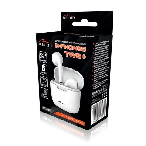 Słuchawki douszne Bluetooth R-PHONES TWS MT3608W (białe) Słuchawki douszne Bluetooth R-PHONES TWS MT3608W (białe)