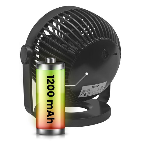 Wentylator biurkowy USB AD-01 Czarny Wentylator biurkowy USB AD-01 Czarny