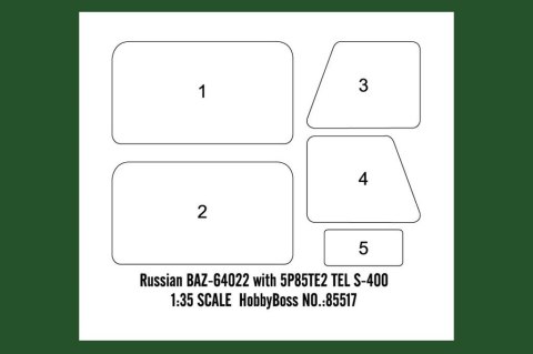 Model plastikowy BAZ-64022 z 5P85TE2 TEL S-400 Model plastikowy BAZ-64022 z 5P85TE2 TEL S-400