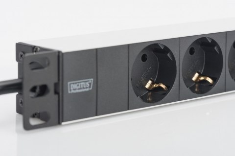 Listwa zasilająca PDU 10 cali RACK 3xSchuko, 2m 1xSchuko, 16A, Aluminiowa Listwa zasilająca PDU 10 cali RACK 3xSchuko, 2m 1xSchuko, 16A, Aluminiowa