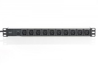 Listwa zasilająca PDU 19 cali RACK 10xC13, 2m 1xC14, 10A aluminiowa