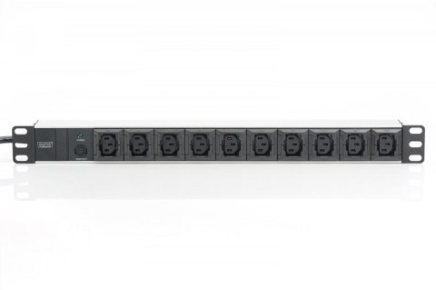Listwa zasilająca PDU 19 cali RACK 10xC13, 2m 1xC14, 10A aluminiowa