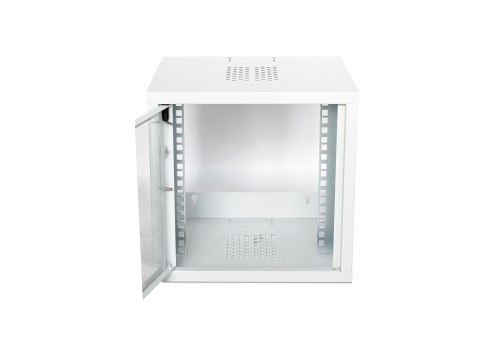 Szafa krosowa wisząca niedzielona 10 cali 6U 300x315x306 mm, drzwi szklane, kolor szary