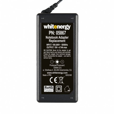Zasilacz 19V | 4.74A 90W wtyk 7.4*5.0 mm + pin HP Compaq (05867) Zasilacz 19V | 4.74A 90W wtyk 7.4*5.0 mm + pin HP Compaq (05867)