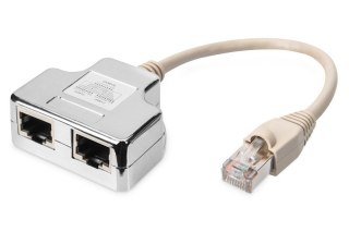 Adapter RJ45 na kablu / 2x gniazdo RJ45 kat.5e