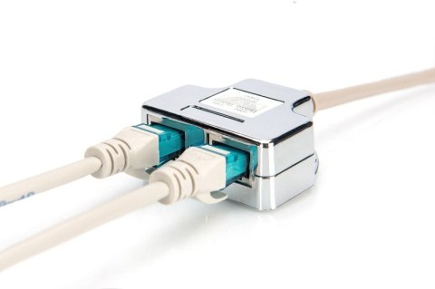 Adapter RJ45 na kablu / 2x gniazdo RJ45 kat.5e Adapter RJ45 na kablu / 2x gniazdo RJ45 kat.5e