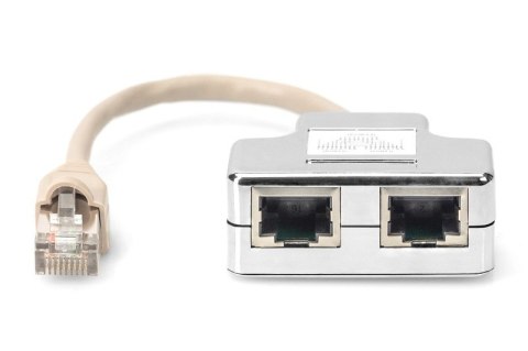 Adapter RJ45 na kablu / 2x gniazdo RJ45 kat.5e Adapter RJ45 na kablu / 2x gniazdo RJ45 kat.5e