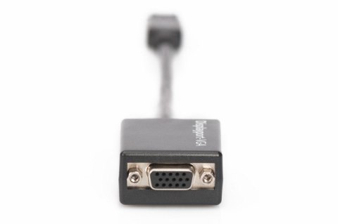 Kabel adapter Displayport z zatrzaskiem 1080p 60Hz FHD Typ DP/DSUB15 M/Ż 0,15m Czarny Kabel adapter Displayport z zatrzaskiem 1080p 60Hz FHD Typ DP/DSUB15 M/Ż 0,15m Czarny