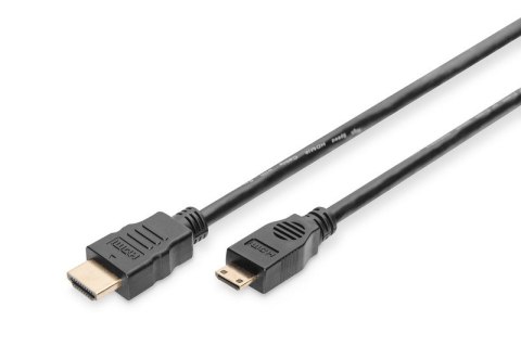 Kabel połączeniowy HDMI HighSpeed 1080p 60Hz FHD Typ HDMI A/HDMI C M/M 2m Czarny