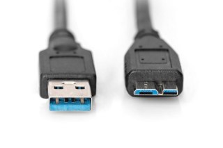 Kabel połączeniowy USB 3.1 Gen.1 SuperSpeed 5Gbps Typ USB A/microUSB B M/M 1m Czarny