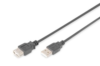 Przedłużacz USB 2.0 A, męski / A, żeński | dł.1,8m | Czarny