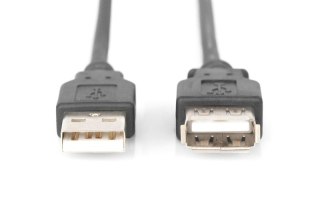Przedłużacz USB 2.0 A, męski / A, żeński | dł.1,8m | Czarny
