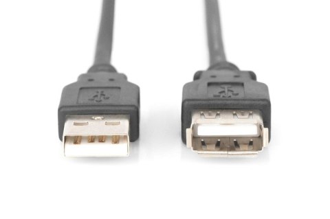 Przedłużacz USB 2.0 A, męski / A, żeński | dł.1,8m | Czarny Przedłużacz USB 2.0 A, męski / A, żeński | dł.1,8m | Czarny