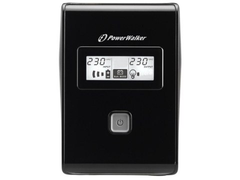 Zasilacz awaryjny line-interactive 650VA 2X 230V PL OUT, RJ11 IN/OUT, LCD Zasilacz awaryjny line-interactive 650VA 2X 230V PL OUT, RJ11 IN/OUT, LCD