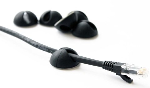 CableDrop uchwyty na kabel 6 szt. czarne CableDrop uchwyty na kabel 6 szt. czarne