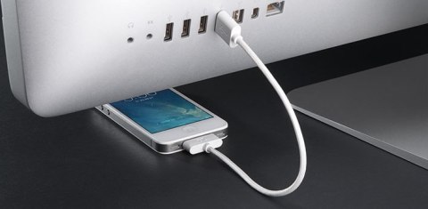 Kabel Apple Lightning 20cm biały Kabel Apple Lightning 20cm biały