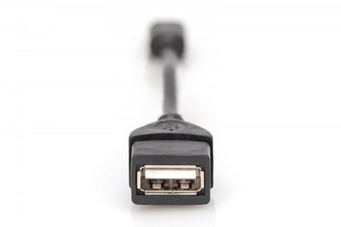 Kabel adapter USB 2.0 HighSpeed OTG Typ miniUSB B (5pin)/USB A M/Ż 0,2m Czarny