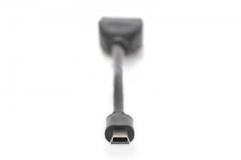 Kabel adapter USB 2.0 HighSpeed OTG Typ miniUSB B (5pin)/USB A M/Ż 0,2m Czarny