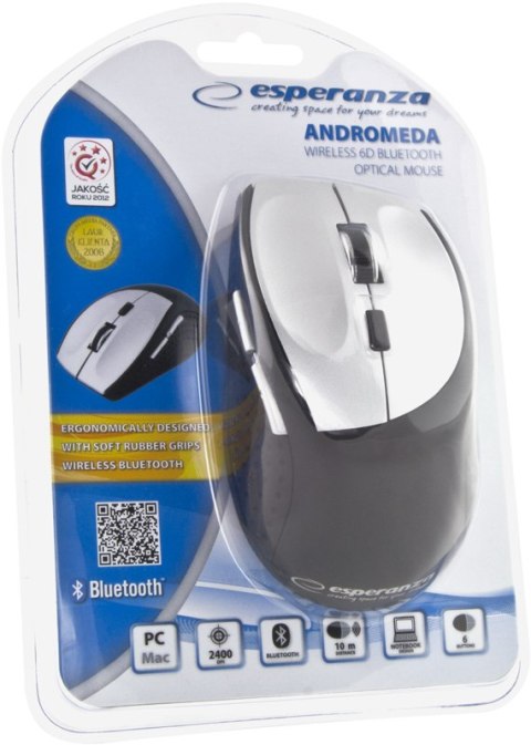 MYSZ BLUETOOTH OPTYCZNA EM123S ANDROMEDA 1000/1600/2400DPI, 6D MYSZ BLUETOOTH OPTYCZNA EM123S ANDROMEDA 1000/1600/2400DPI, 6D