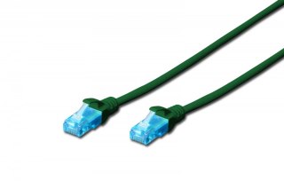 Patch cord U/UTP kat.5e PVC 7m Zielony