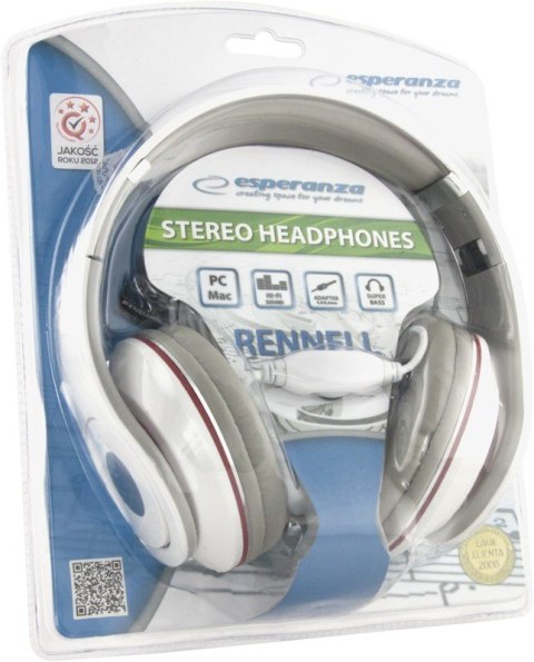 SŁUCHAWKI AUDIO STEREO RENELL EH141W BIAŁE SŁUCHAWKI AUDIO STEREO RENELL EH141W BIAŁE