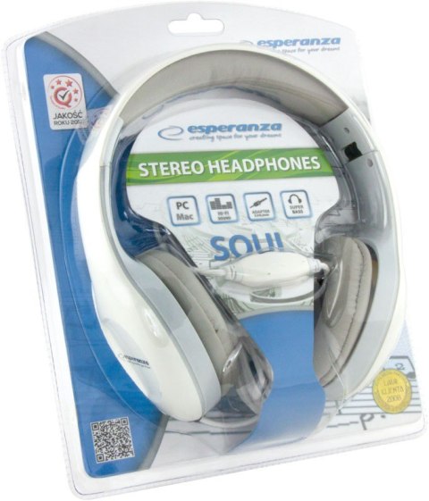 SŁUCHAWKI AUDIO STEREO SOUL EH138W BIAŁE SŁUCHAWKI AUDIO STEREO SOUL EH138W BIAŁE