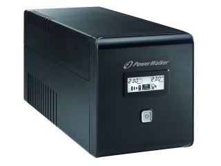 UPS LINE-INTERACTIVE 1000VA 2X SCHUKO + 2XIEC OUT, RJ11/RJ45 IN/OUT, USB, LCD