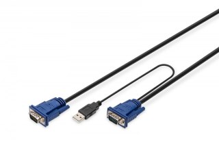 Kabel Octopus do konsoli KVM 2xVGA, 1xUSB, 1,8m