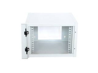 Szafa krosowa wisząca niedzielona 10 cali 4U 300x315x232 mm, drzwi szklane, kolor szary