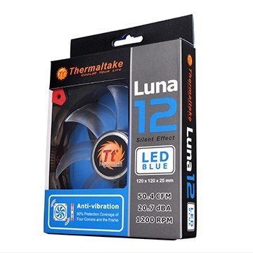 Wentylator - Luna 12 LED (120mm, 1200 RPM) BOX Niebieski Wentylator - Luna 12 LED (120mm, 1200 RPM) BOX Niebieski