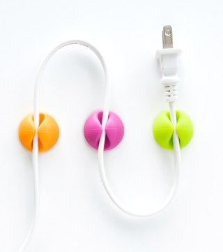 CableDrop mini uchwyty na kabel 9 szt. jaskrawe