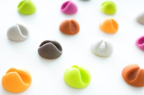 CableDrop mini uchwyty na kabel 9 szt. jaskrawe CableDrop mini uchwyty na kabel 9 szt. jaskrawe