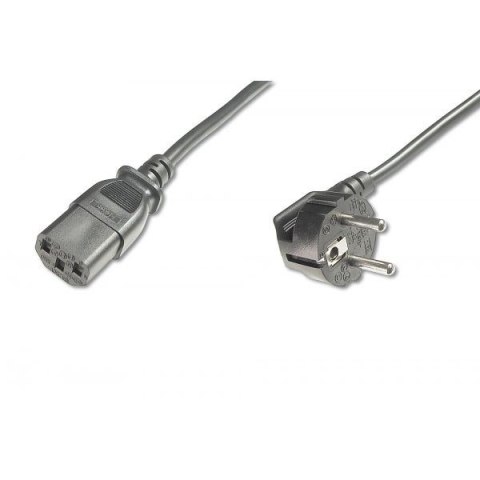 Kabel połączeniowy zasilający Typ Schuko kątowy/IEC C13 M/Ż 0,8m Czarny Kabel połączeniowy zasilający Typ Schuko kątowy/IEC C13 M/Ż 0,8m Czarny