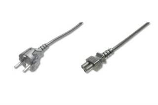Kabel połączeniowy zasilający Typ Schuko prosty/IEC C5 M/Ż 0,75m Czarny