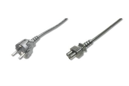 Kabel połączeniowy zasilający Typ Schuko prosty/IEC C5 M/Ż 0,75m Czarny Kabel połączeniowy zasilający Typ Schuko prosty/IEC C5 M/Ż 0,75m Czarny