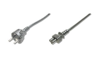 Kabel połączeniowy zasilający Typ Schuko prosty/IEC C5 M/Ż 1,2m Czarny