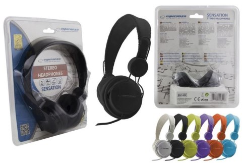 SŁUCHAWKI AUDIO STEREO Z REGULACJĄ GŁOŚNOŚCI EH148K CZARNE SŁUCHAWKI AUDIO STEREO Z REGULACJĄ GŁOŚNOŚCI EH148K CZARNE